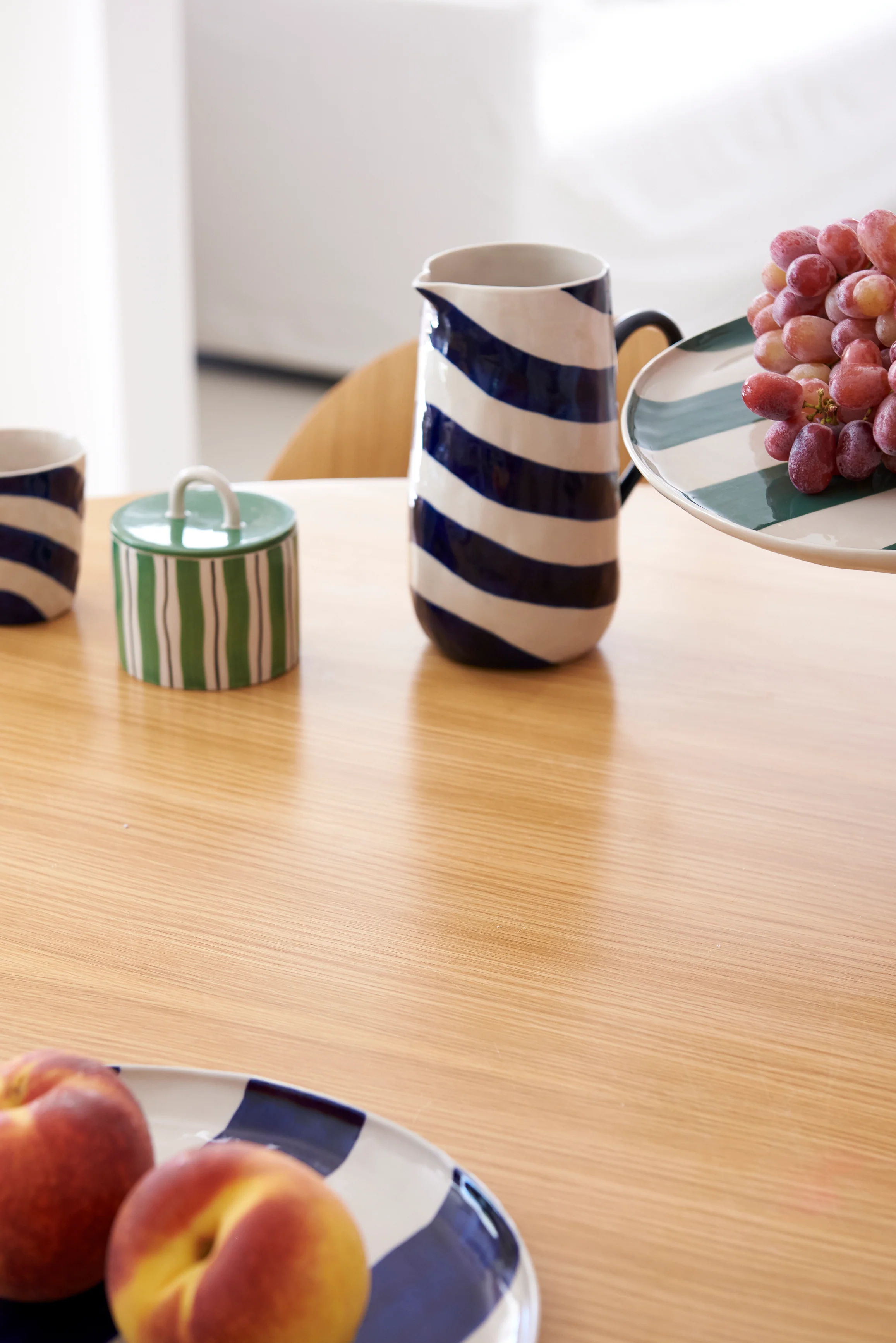 CABANA STRIPE JUG BLUE - Image 5